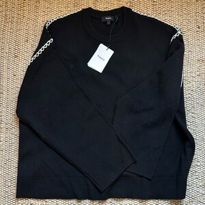 Theory Blanket Stitch Sweater in Merino Wool
